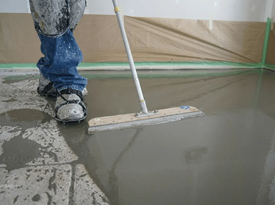 Uneven floor being professionally repaired in Chicago, IL